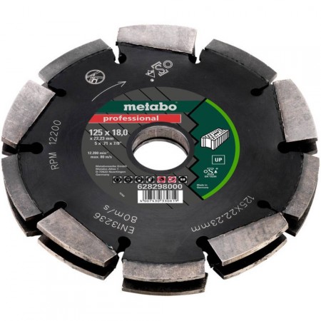 Metabo Diamentowa tarcza frezująca 2 rzędy 125x18x22,23 mm professional UP 628298000